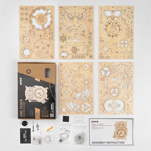 3D Puzzle Eulen Pendel Uhr