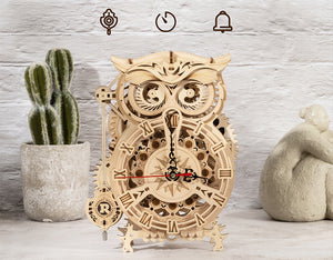 3D Puzzle Eulen Pendel Uhr